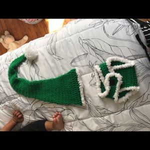 Handmade knit elf costume for baby 0-3 months